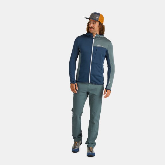 ORTOVOX FLEECE LIGHT GRID HOODED JKT M Hoodies ORTOVOX
